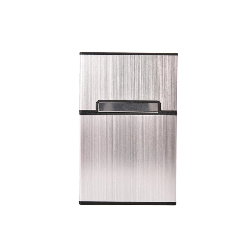 Ультратонкий модный Алюминиевый металлический чехол для сигарет, держатель для сигарет, карманная коробка, контейнер, мини-держатель для сигарет, для дома - Цвет: Белый