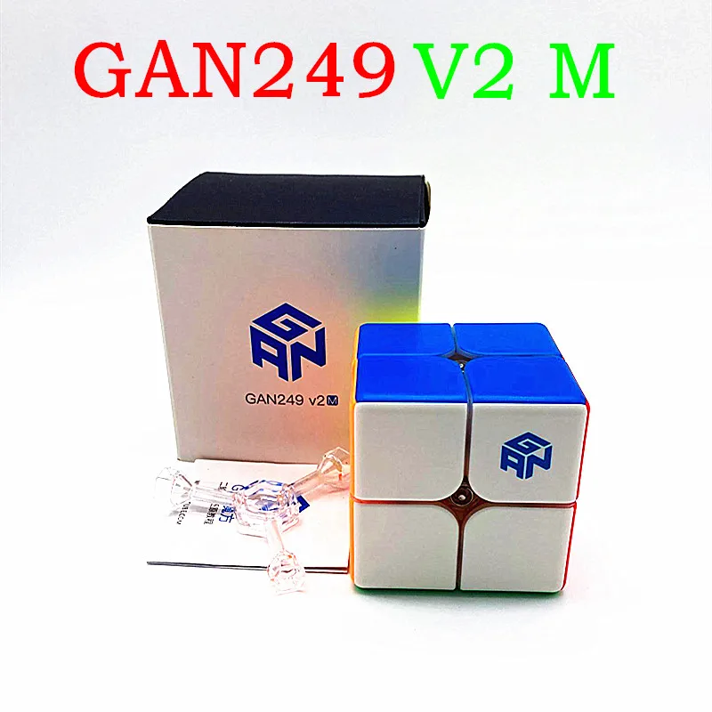 

GAN249 V2/V2 M cubo 2x2x2 Magnetic magic puzzle Game cube GAN 249 V2/V2 M 2x2 magnet Magic Cube for adults kids Toys Speed Cube