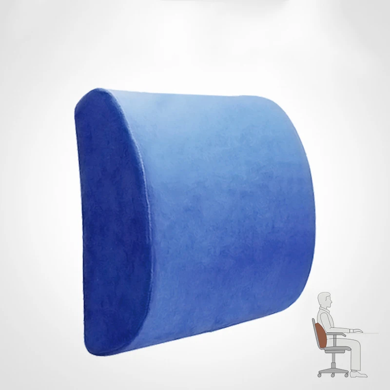 royal blue Эргономичный дизайн Подушка для спины стула с эффектом памяти поясничная поддержка позвонка снижение давления талии низкая задняя Подушечка Для Снятия Боли - Цвет: royal blue