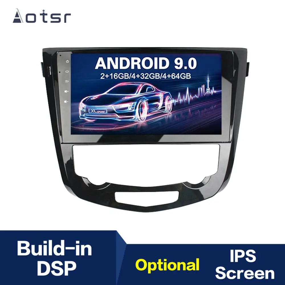 Android 9 4 + 64G DSP IPS Автомобильный плеер GPS навигация для NISSAN Qashqai AT 2013 2016 головное