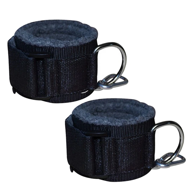 US $12.30 1 Pair Body Building Resistance Bands Ankle Cuff Straps For Latex Tubes Workout Leg Guards For Athl