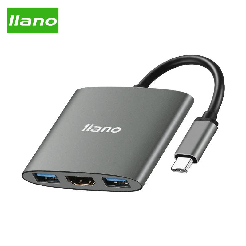 Llano USB C концентратор к HDMI адаптер для Macbook Pro/Air Thunderbolt 3 концентратор USB Type C к HDMI 4K USB 3,0 порт USB-C питания