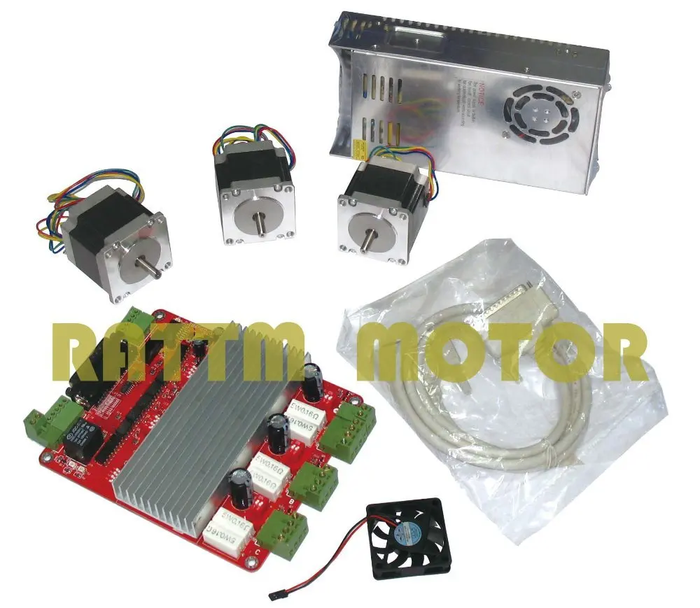 3 axis CNC kit 3 NEMA23 165 oz-in stepper motor + ...