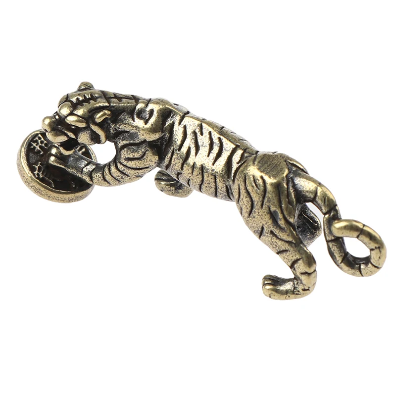 Solid Brass Big Tiger Figurines Ornaments Pure Copper Animal Tigers