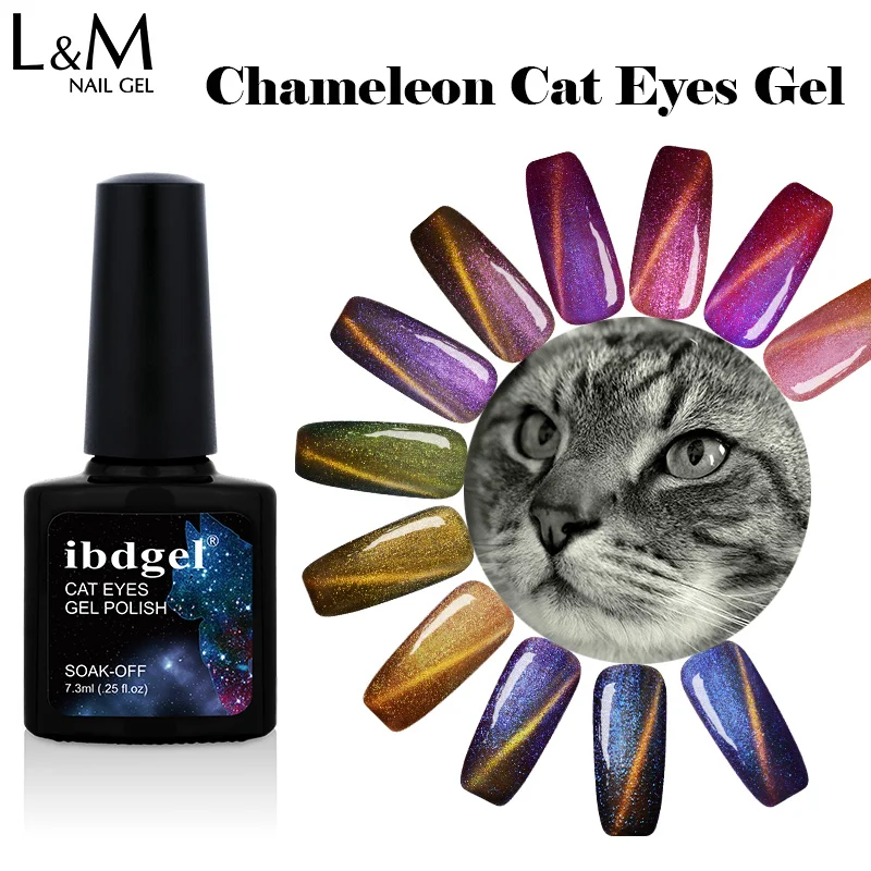 1pc Chameleon Cat Eyes Pure Color Gel Nail Polish Uv Tiger Gel Polish Soak Off Paint Gel Lak