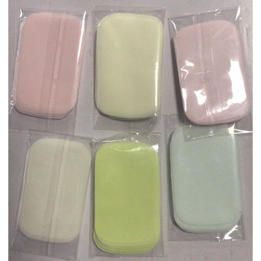 100PCS Random Color Useful Mini Disposable Soap Paper Wash Hands Bath Clean Scented Slice Sheets Outdoor Portable Travel Camping