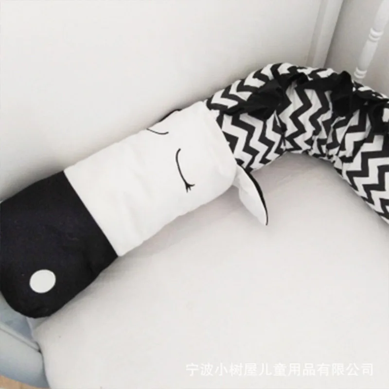 Детская кровать утолщенная черно-белая зебра бамперы кроватки вокруг подушки защита для кроватки Подушка барьер столкновения хлопок