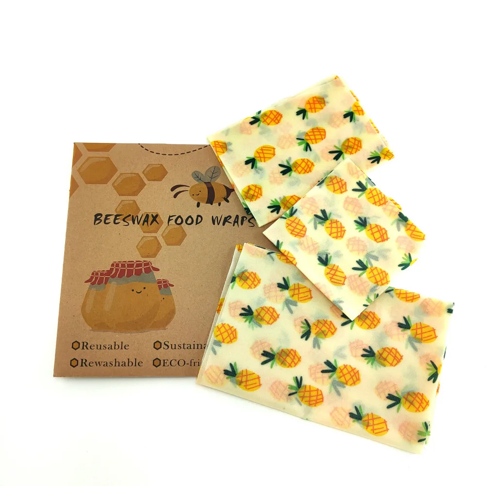 Bees Wax Wraps Reusable Food Wraps Eco Friendly Organic Sustainable Plastic Free 