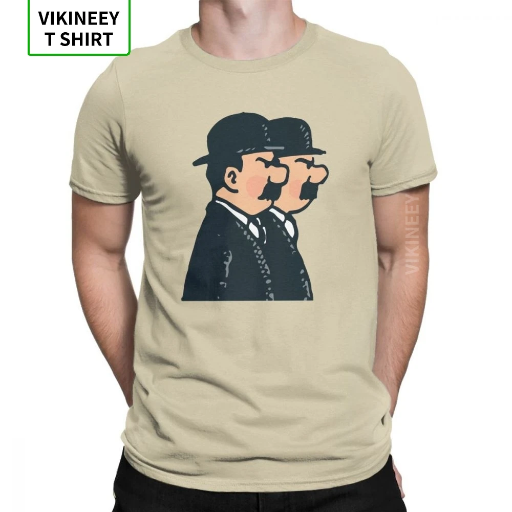Футболка Tintin Thomson Twins Мужская 100% хлопок Юмористическая футболка Приключения