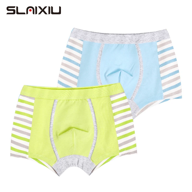 2 Pcs/lot Kids Boxers Soft Organic Cotton Boys Shorts Panties Baby