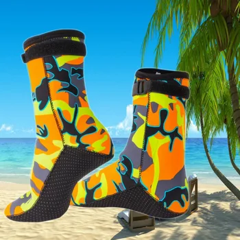 

3mm Rubber Diving Surf Socks Warm Adjustable on-slip Swimming Shoes Beach Snorkeling Boots