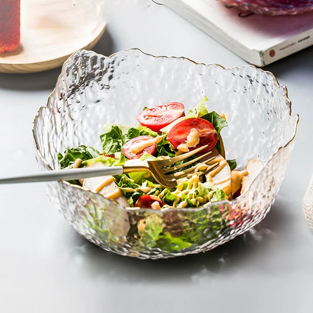 Double Wall Glass Salad Bowls  Transparent Glass Salad Bowl - Large Glass  Salad Bowl - Aliexpress