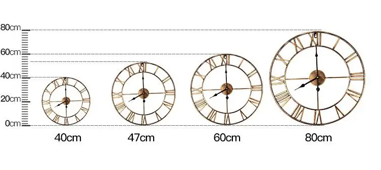 1 шт. Настенная Декорация Кованое железо будильник Ретро Настенные часы 3D круглые римские полые железные бар тихие декоративные настенные часы