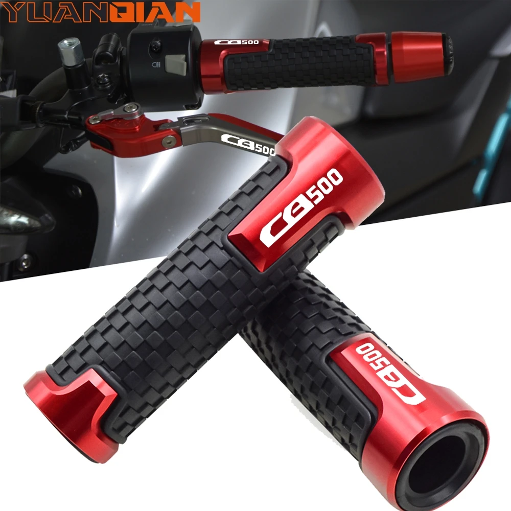 

7/8"22mm CNC Motorcycle Rubber Handle Bar Grips For HONDA CBR500R CB500F CB500X CB500 CB CBR 500 X/R/F 2013-2021 2018 2019 2020