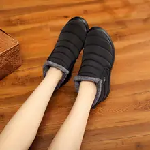 Легкие зимние ботинки для женщин и мужчин; зимние Нескользящие ботильоны с водонепроницаемой подкладкой; сохраняющие тепло ботинки для спорта