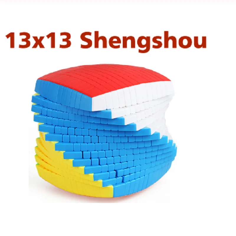 Stickerless Shengshou, 13 слоев, 13x13x13, магический куб, без наклеек, скорость, Волшебная головоломка, 13x13, развивающие игрушки для детей(128 мм - Цвет: Stickerless