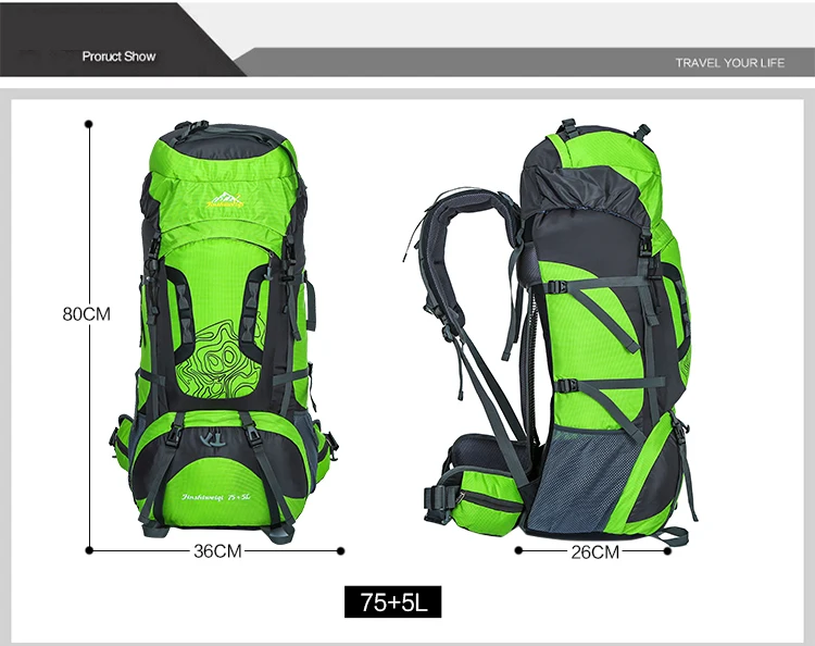 AoLuHeng 80L Outdoor Rugzak Unisex Reizen multifunctionele Klimmen Wandelen rugzak Grote Capaciteit Mountain Rugzak camping