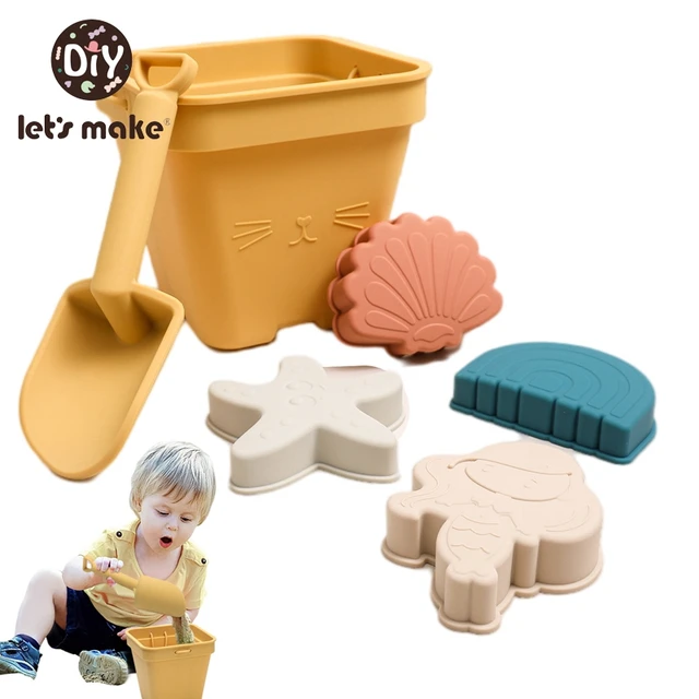 6Pcs Ins Style Summer Beach Toys for Kids Soft Silicone Set Beach Game Toy for Play Swimming Sand Water Game Play Outdoor Toy 1