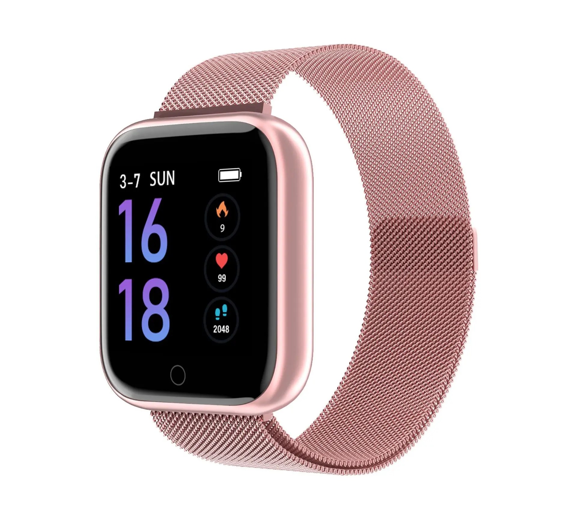 

Smart Watch Women Smartwatch Heart Rate Monitor T80 Fitness Tracker Bracelet Waterproof Sport Wristband for Android ios pk P70