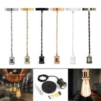 

Vintage Pendant Lights E27/E26 Lamp Holder Socket 110V-240V Lamp Bases Retro Edison Lamp Holder 100CM length