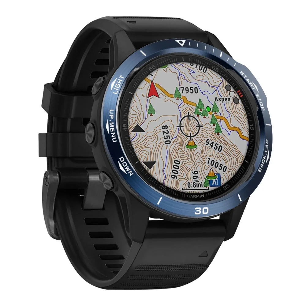 Кольцо с защитой от царапин для Garmin Fenix 6/Fenix 6 Pro/Fenix 6 сапфировое кольцо с циферблатом Стильный чехол металлический чехол