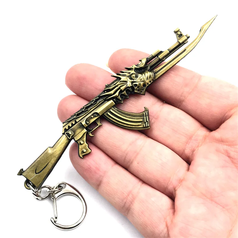 Новый Винтажный Золотой брелок с пистолетом Counter Strike для мужчин CS GO AK47 безделушки