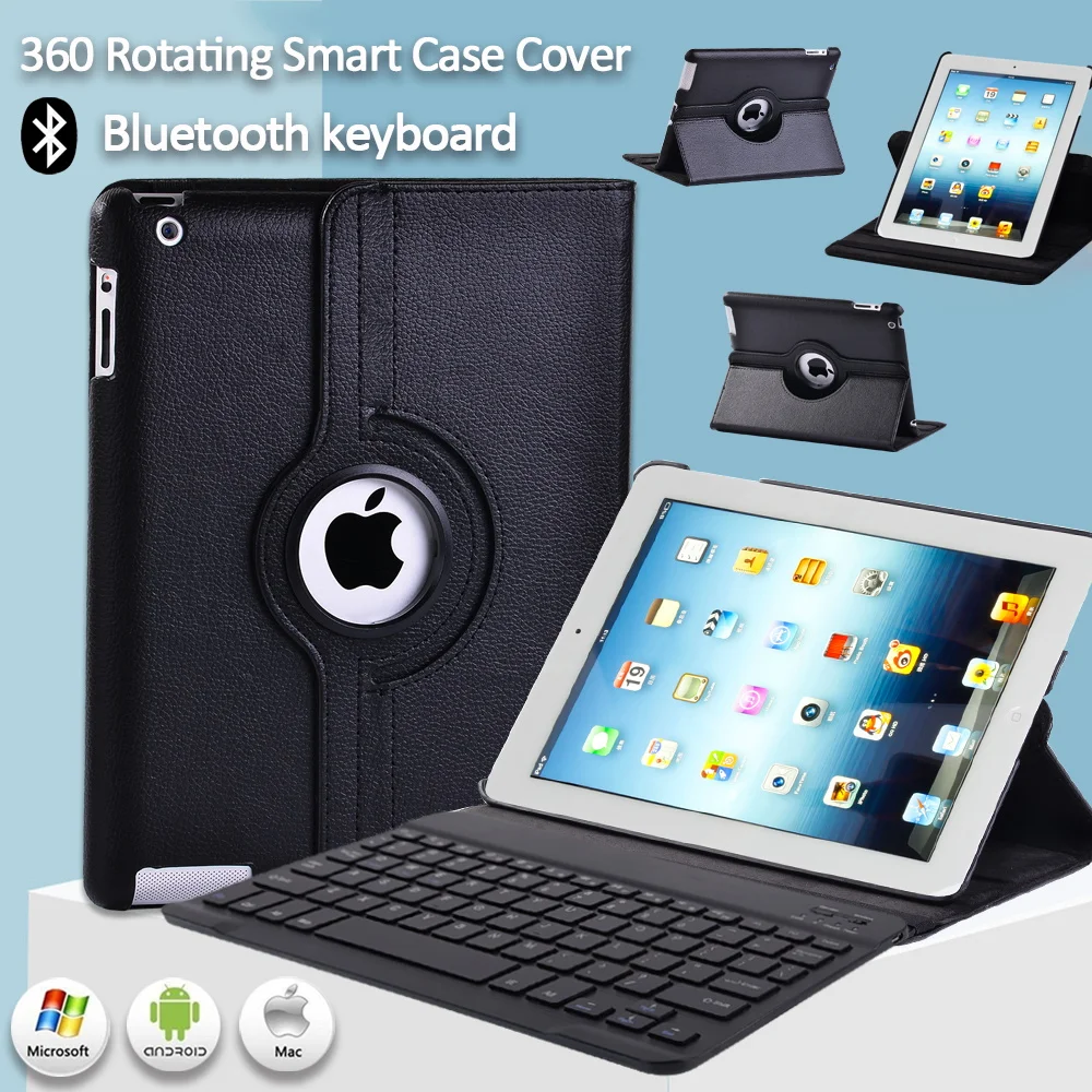 Capa de Tablet com Teclado Bluetooth para Apple Ipad Compatível com os Modelos A1460 A1459 A1458 A1416 A1430 A1403 A1395 A1396 A1397 4