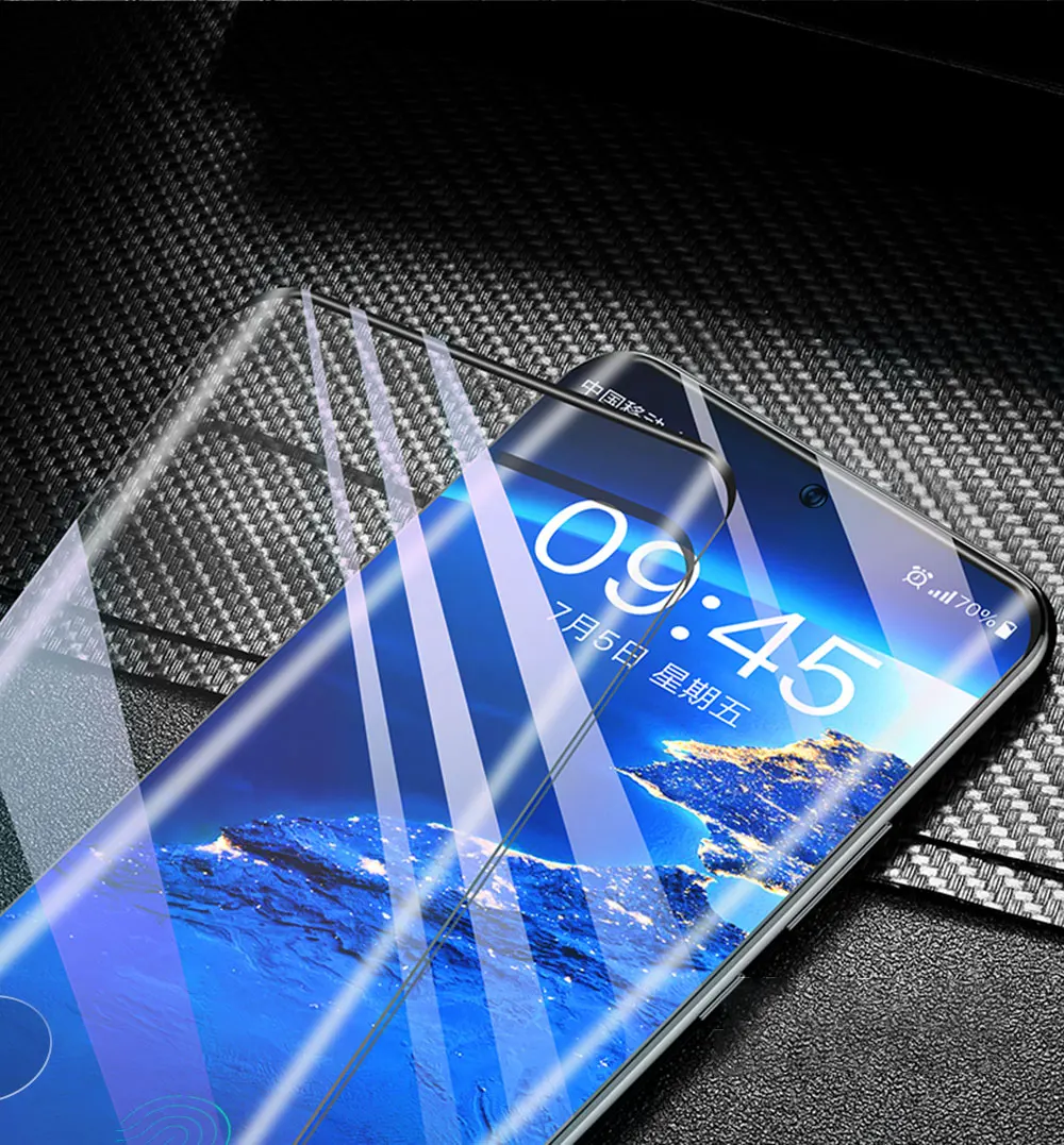 Hacrin для samsung Galaxy Note 10 Plus закаленное стекло закругленный край 3D полная крышка Защитная пленка для samsung Note 10 протектор экрана