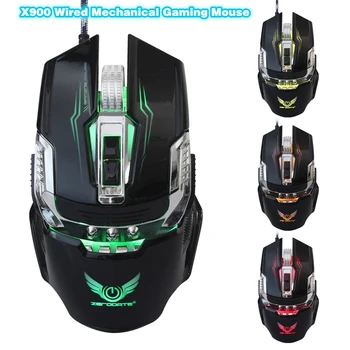 

ZERODATE X900 Wired Mechanical Gaming Mouse 7 Buttons Optical USB Mice Adjustable 3200DPI LED Backlight For PC Computer Gamer