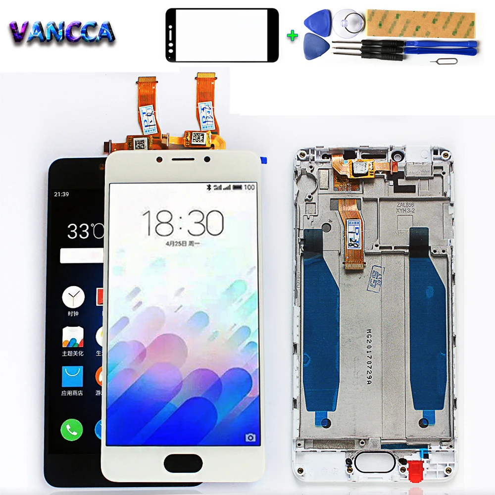 

Vancca 5.0 inch LCD Display For Meizu M5C 5C / Meilan 5 1280*720 Touch Screen Digitizer Assembly Frame With Free Glassfilm Tools