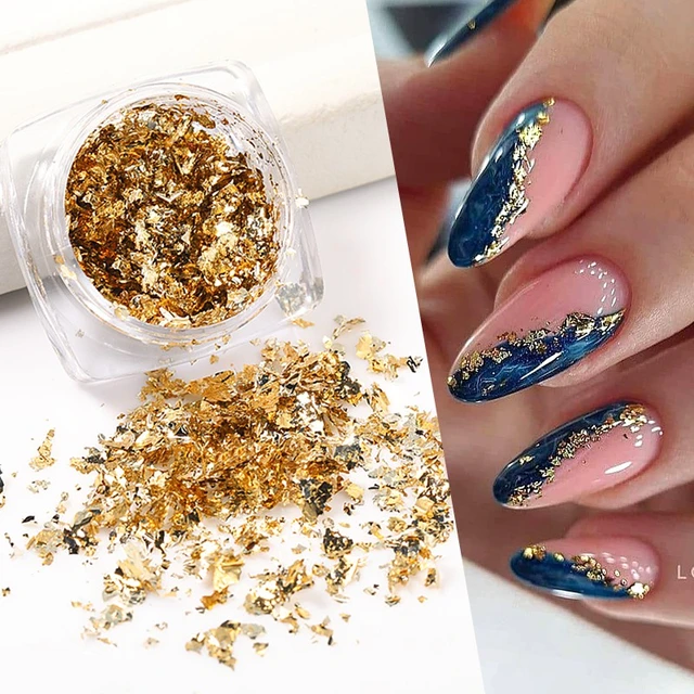 Gold Foil Flakes Winter Nail Design Aluminum Sparkles Sequins For Nails  Glitter Paillette Gel Manicure Decoration Chcb01-08 - Nail Glitter -  AliExpress