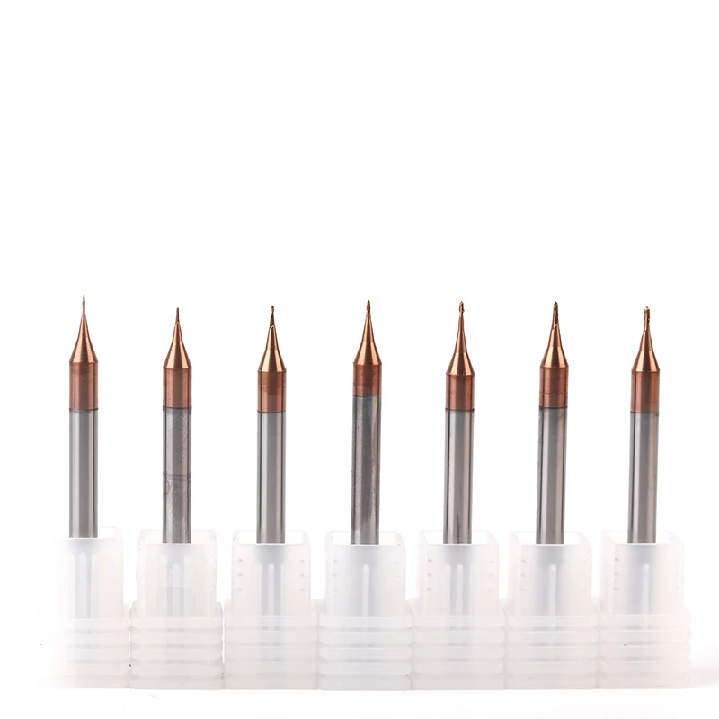 1 шт. HRC60 0,5 мм 0,6 мм 0,7 мм 0,8 мм 0,9 мм Micro End Mill2Flutes Solide Карбид фрезерные станки с ЧПУ