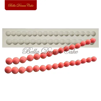 

Beads Silicone Mold Pearl Nacklace Cake Border Molds Fondant Chocolate Cake Mould Cake Decorating Tool Baking Accessories