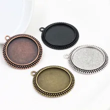 5 шт./лот 30 мм внутренний размер 4 цвета покрытием классический стиль Кабошон База Установка Подвески поднос