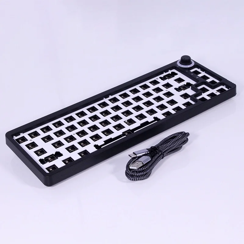 TM680 Hot Swap Mechanical Keyboard Kit Wireless 3 Mode RGB Compatiable With 3/5 Pins For Cherry Gateron Kailh Dial Knob Keyboard .:|:. Bachao.pk