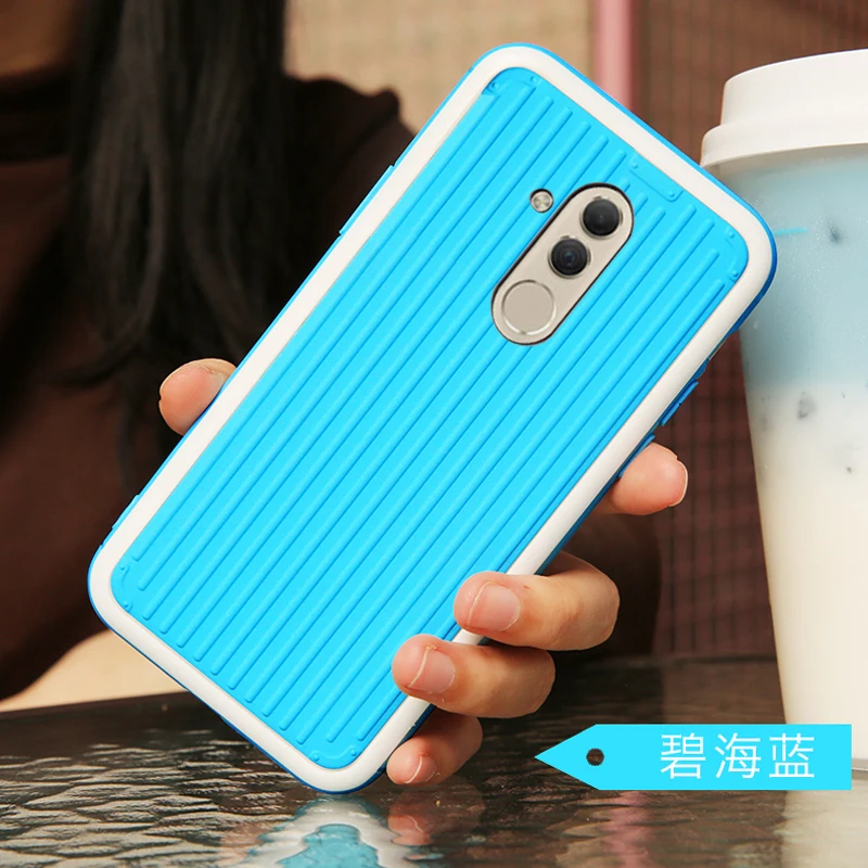 blue Изогнутый чехол для костюма, чехол, чехол, для HuaWei mate 20 Pro mate 20 Lite 20Pro, жесткий силиконовый 3D роскошный чехол для задней панели телефона s - Цвет: blue