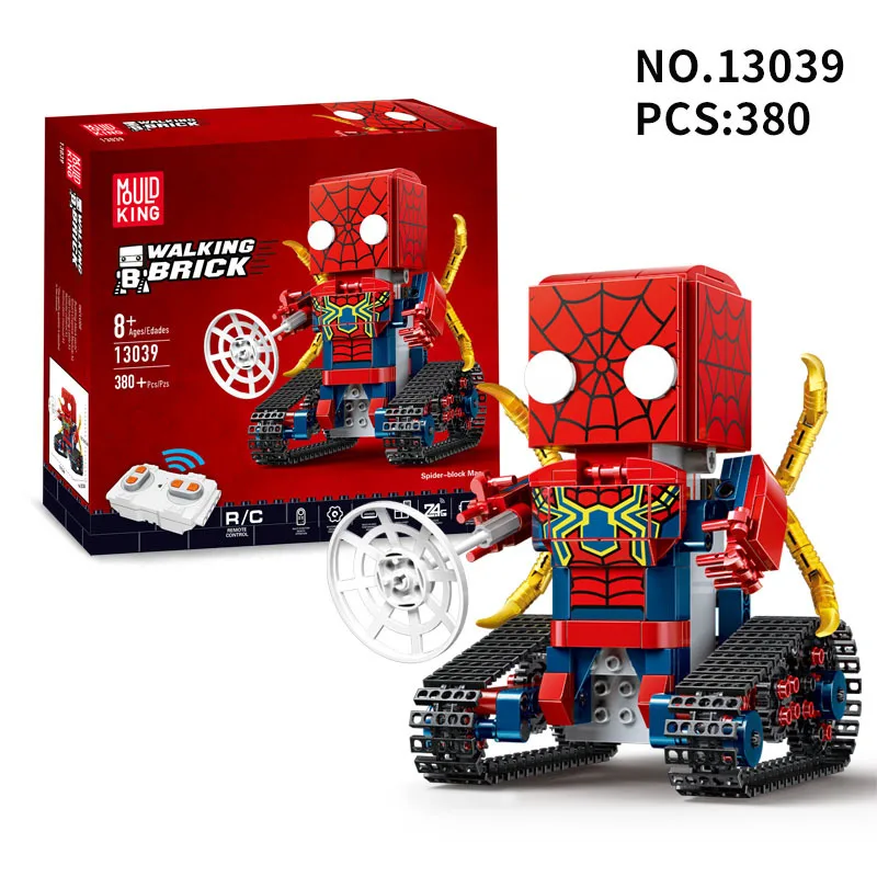 DIY-Technic-RC-Brickheadz-Remote-control-Avengers-4-Building-Blocks-Kits-Compatible-Legoed-action-figure-Spiderman (5)