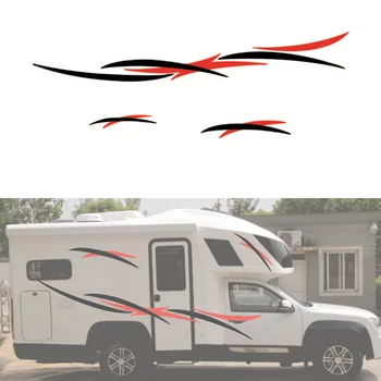 

Car Stickers Graphics Kit Decals Vinyl Stripes Travel Trailer Camper For Caravan Two Side