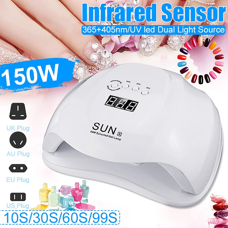 

36pcs LEDS 150W LED Nail Dryers UV LED Lamp For Manicure Gel Nail Lamp Drying Lamp For Gel Varnish 10s / 30s / 60s Timer