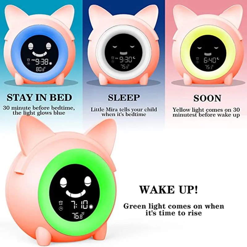 Kids Digital Alarm Clocks Upgrade Children Sleep Training Wake Up Clock