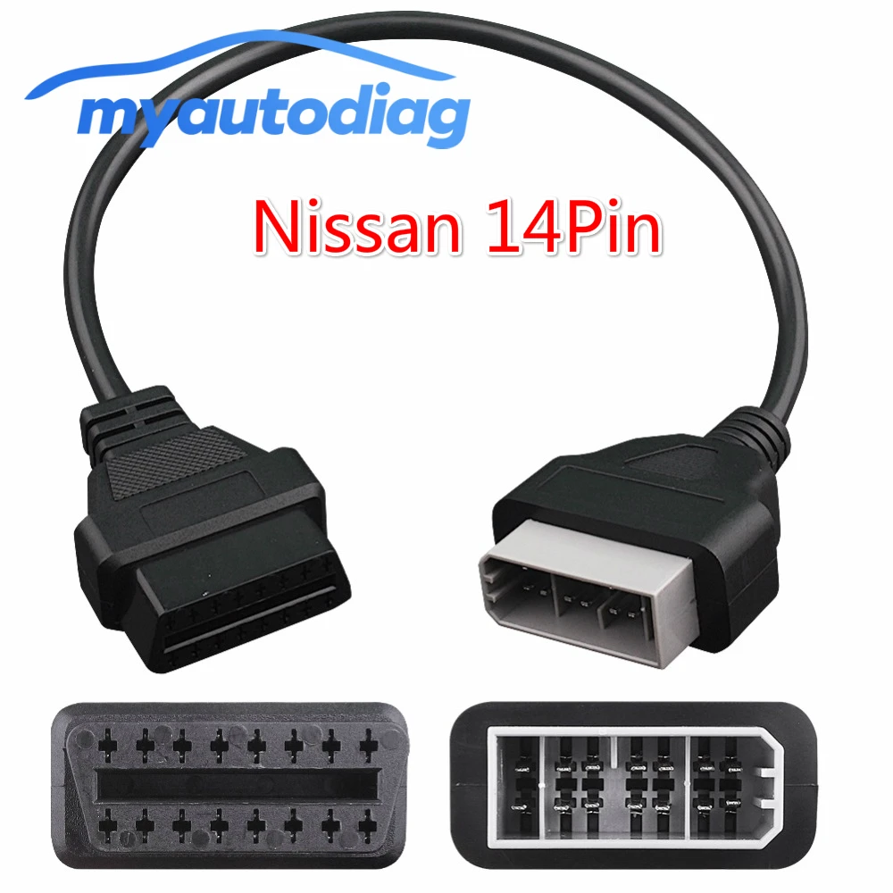 Адаптер кабеля OBD2 продвижение цены для Nissan 14 Pin к OBD OBDII 16 гнездовой разъем