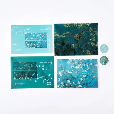 Art Museum van gogh Series Sulfuric Acid Paper Envelope greeting card Decoration Wedding Letter Invitation christmas card - Цвет: shengkai d xinghua