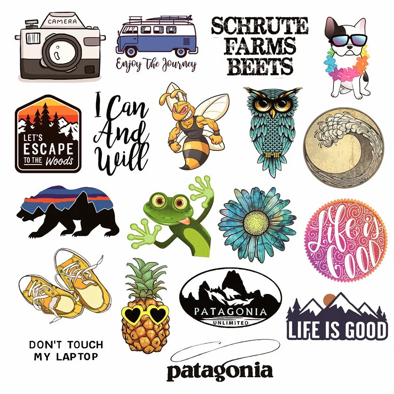 

AQK 19Pcs Vinyl Funny Anime Stickers Bomb Scrapbooking Kids Cool Graffiti Sticker Skateboard Luggage Laptop Fridge Decals Pack