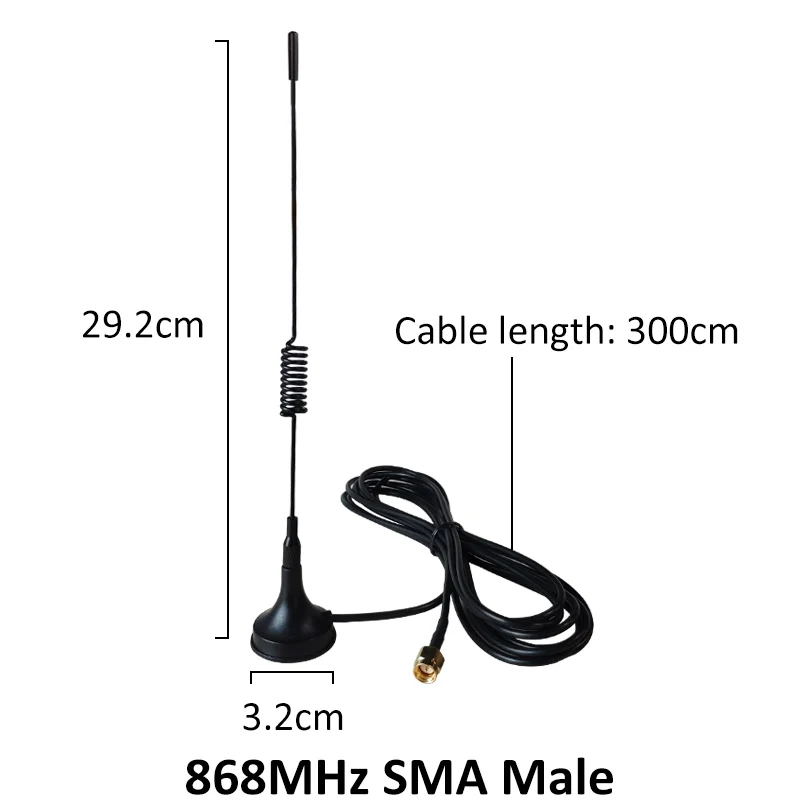 GSM антенна 868 МГц 915 антенна 4.5dbi SMA разъем 868 МГц 915 антенна присоски антенна с 3 м кабель-удлинитель для антенн
