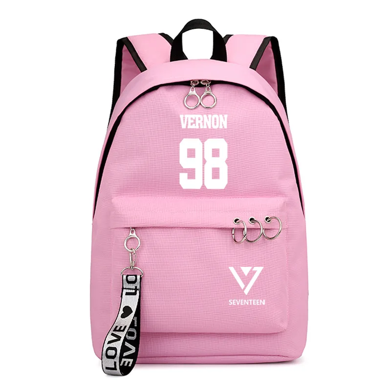 Корейская Мода Kpop сумка пакет 17 рюкзаки для девочек-подростков Harajuku холщовый рюкзак, рюкзак повседневная школьная сумка Sac A Dos - Цвет: 13