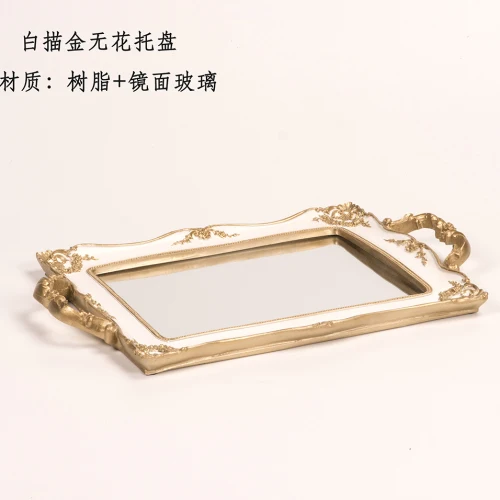 Gold Mirror Rectangl Белый торт подставки весь набор кекс пончики ДЕСЕРТ ДИСПЛЕЙ тарелки для выпечки магазин вечерние Посуда украшения торт тарелки - Цвет: Gold Mirror Rectangl