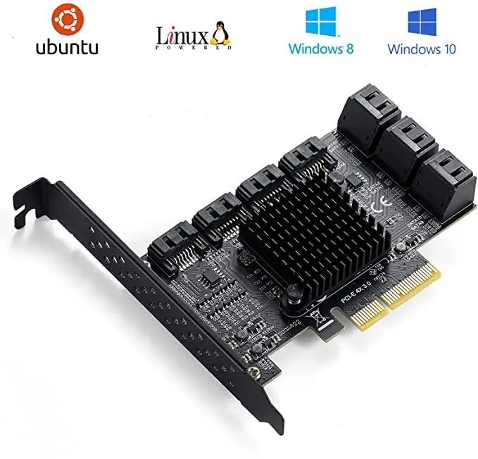 Placa de Controle Sata Iii Pcie Portas Conversor Interno de Adaptador Pci Sata 3.0 Cartão de Expansão Sata Iii para gb s Cartões para acréscimos - Imagem 6