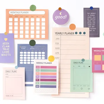 

Perfect Me! Cool Colorful Wall Plan Paper Set 21*29.5cm School Office Study Scheduler Agenda Supplies