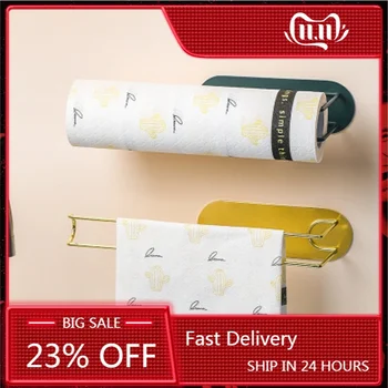 

Kitchen Roll Paper Towel Holder Nordic Rag Storage Rack Bathroom Tissue Stand Rose Gold Napkins Rack Home Storage Accessories