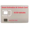 SIM USIM Card 4G LTE Unlock Card WCDMA GSM Blank Mini Nano Micro Writable Programable SIM Card for Operator Milenage Algorithm
